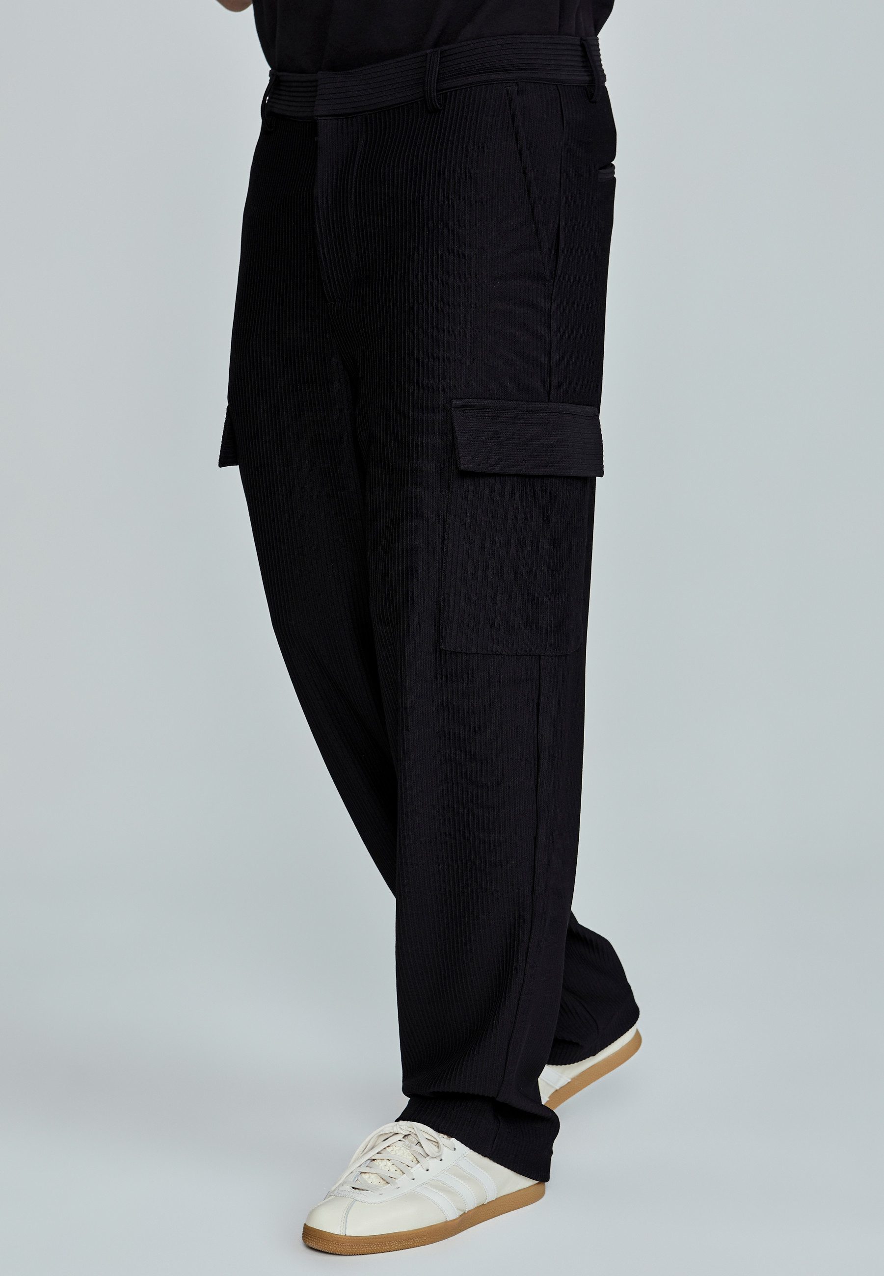 Siksilk Cargohose SikSilk Herren Schwarze Cargohose
