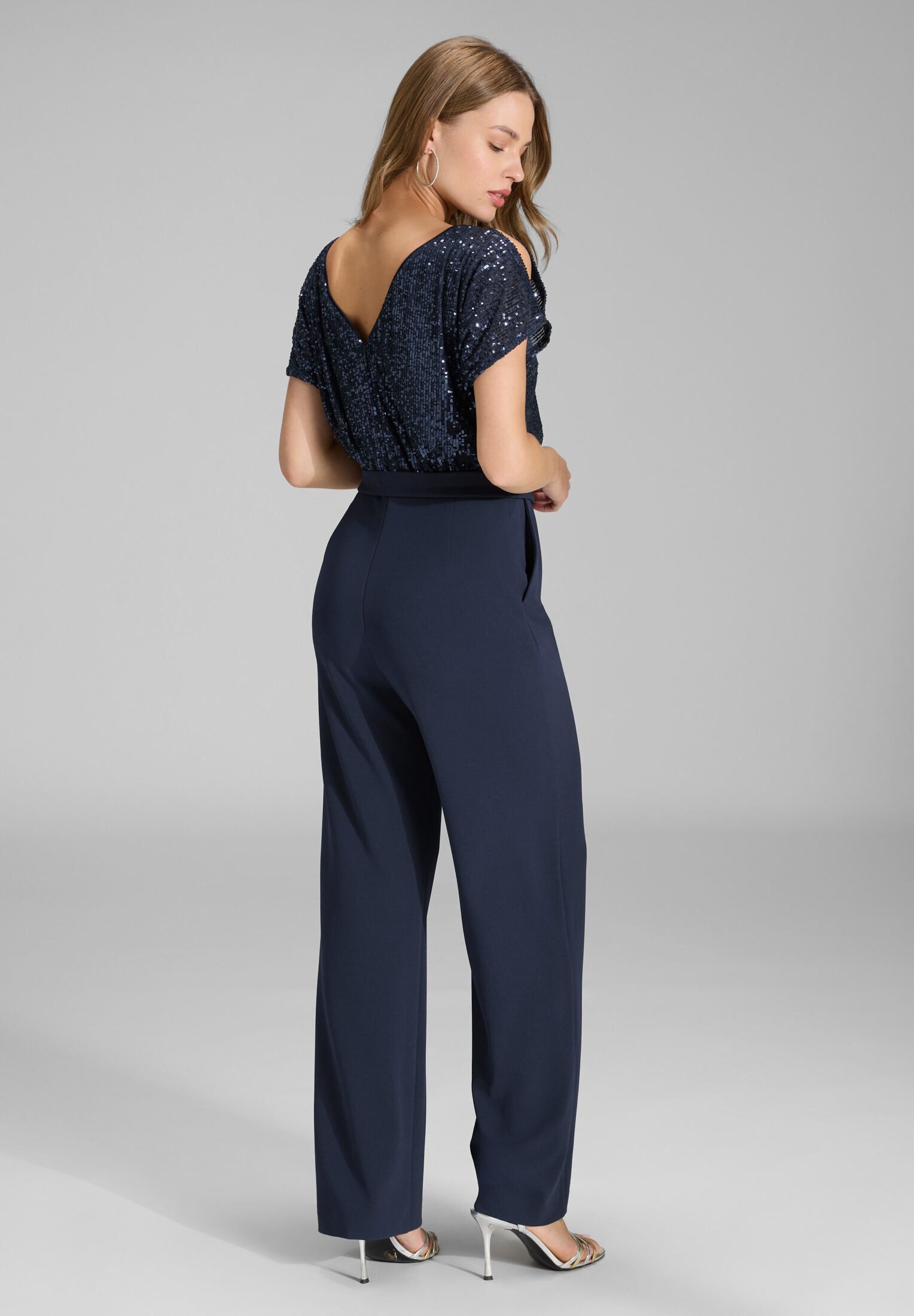SWING Jumpsuit - Jumpsuit mit Cut-Outs und weitem Bein Oberteil in lockerer günstig online kaufen