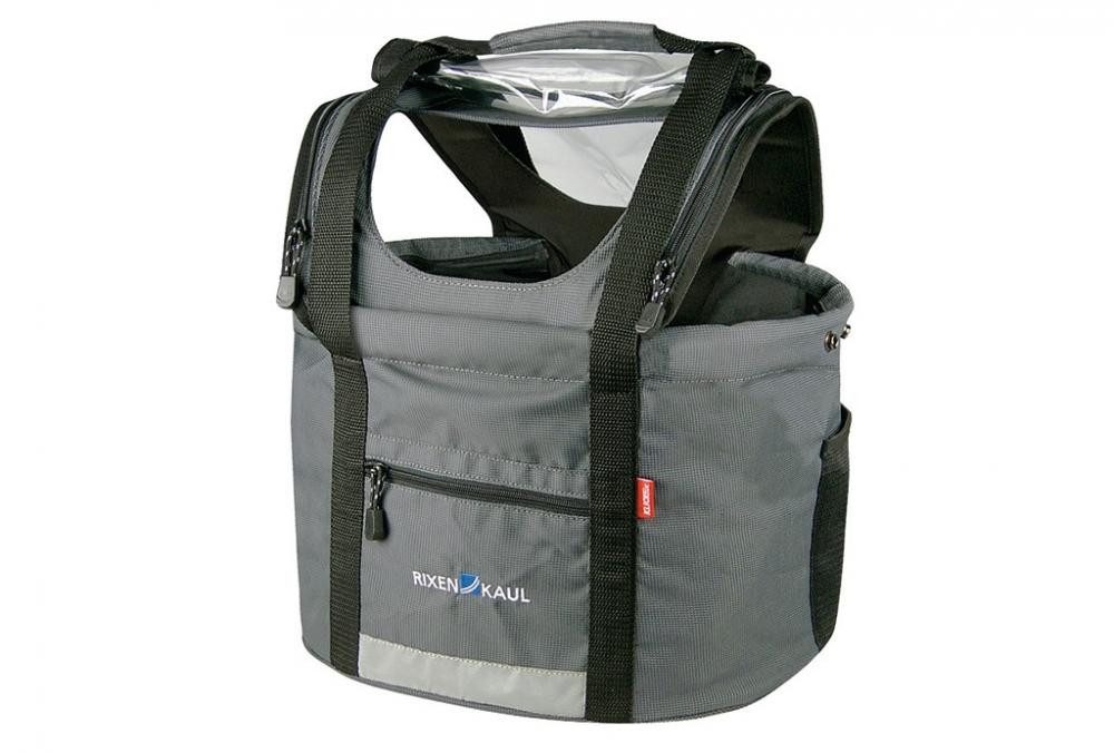 Rixen & Kaul Fahrradkorb Rixen & Kaul KLICKfix Hundetasche DOGGY, 24 Liter, grau/schwarz, für H