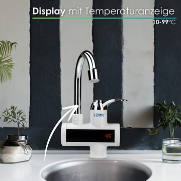 Zilan Elektrischer Wasserhahn ZLN-7866, Niederdruck-Anschluss, 3000 W,Display mit Temperaturanzeige,Überhitzungsschutz