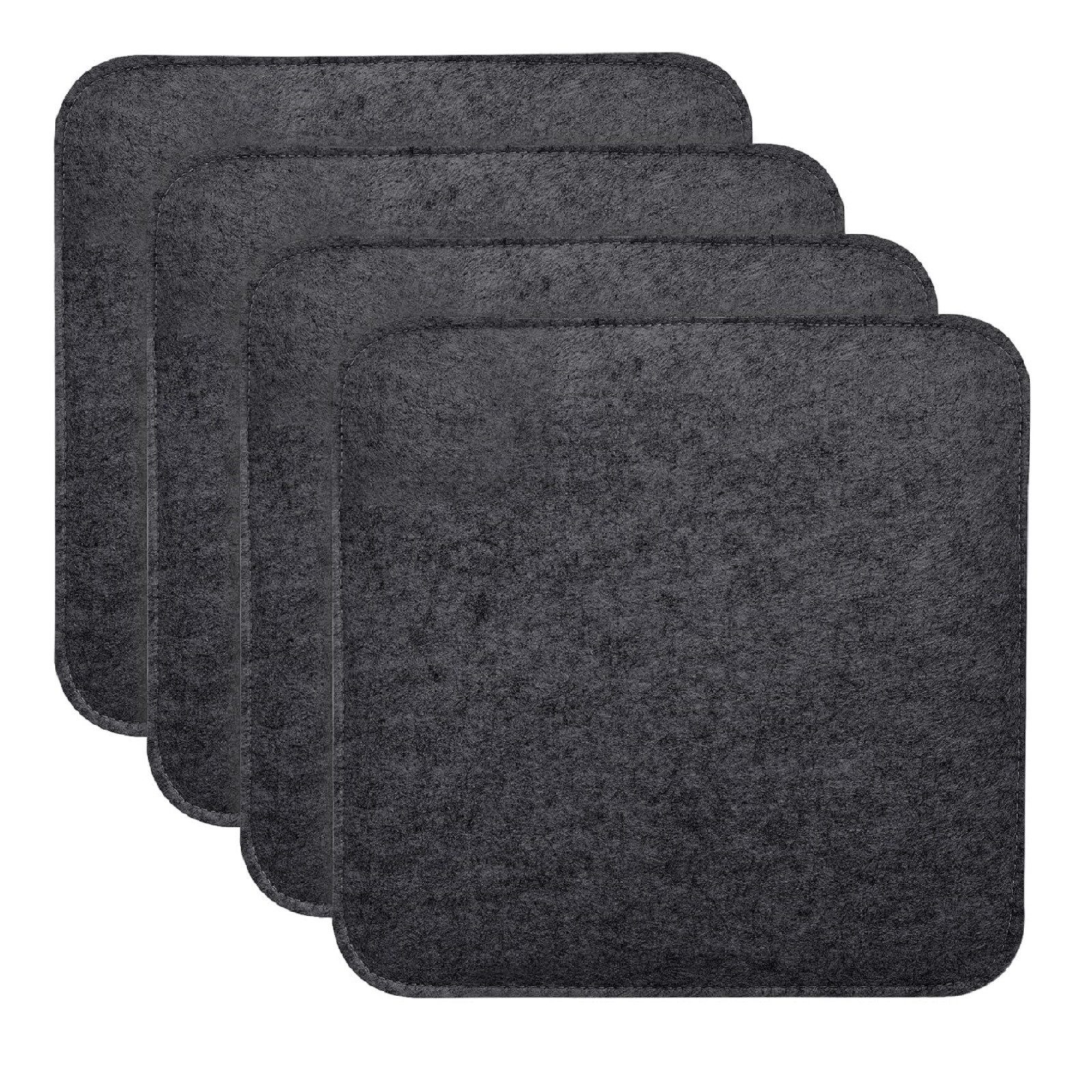 Youyijia Stuhlkissen 4er Set Stuhlkissen, Quadratisch Filz Sitzkissen