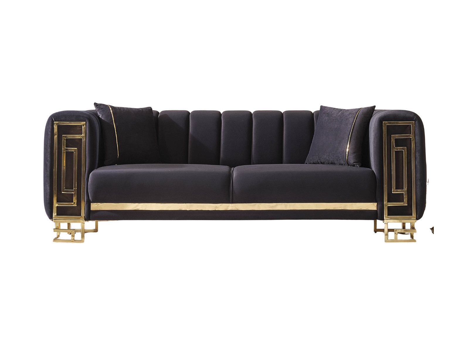 Villa Möbel Sofa Magnifica, 2-Sitzer 1 Teile, Strukturierte Rückenpartien mit Steppnähten