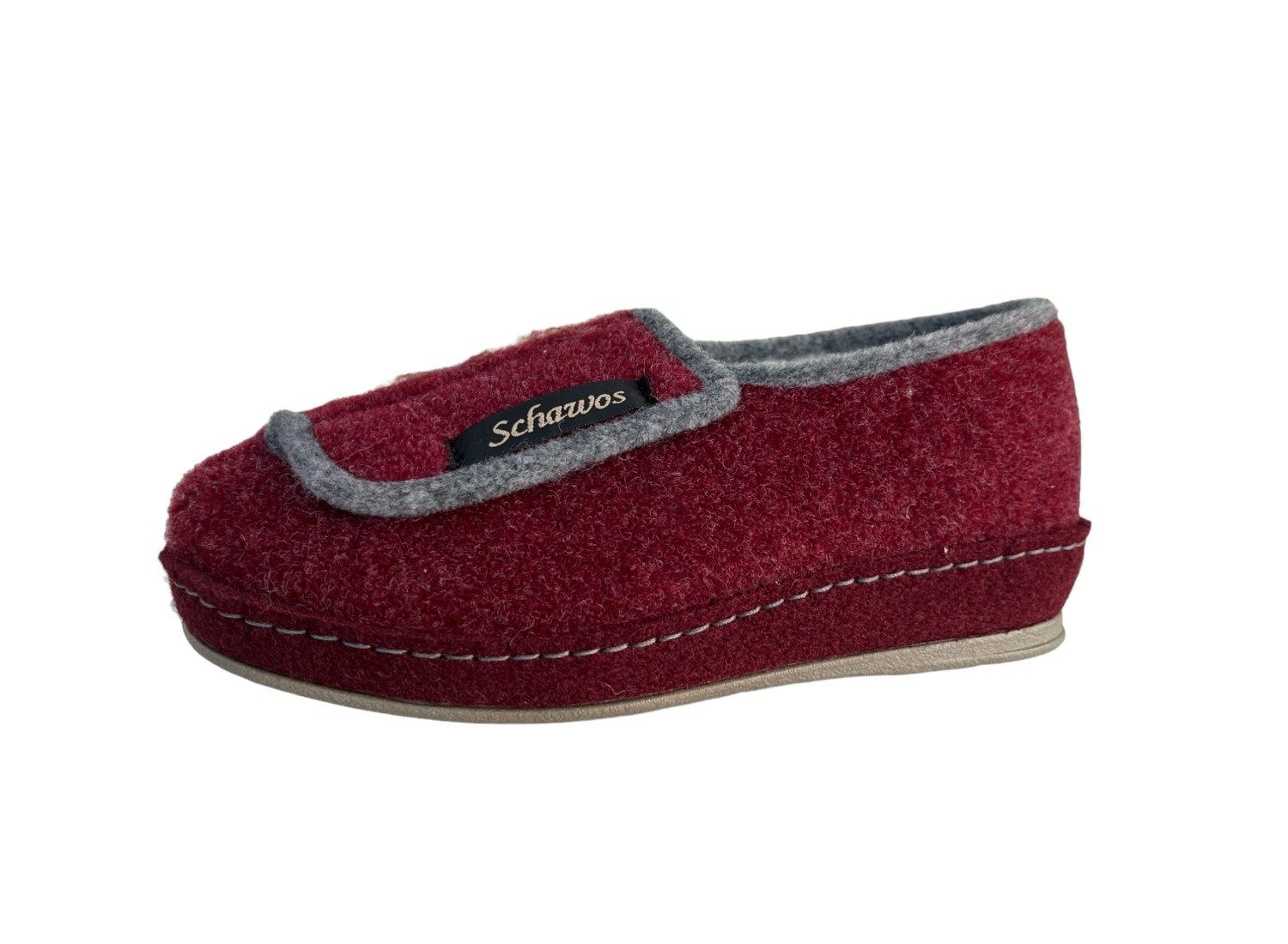 SCHAWOS Schawos Damen Hausschuh 2072-4 bordo Hausschuh
