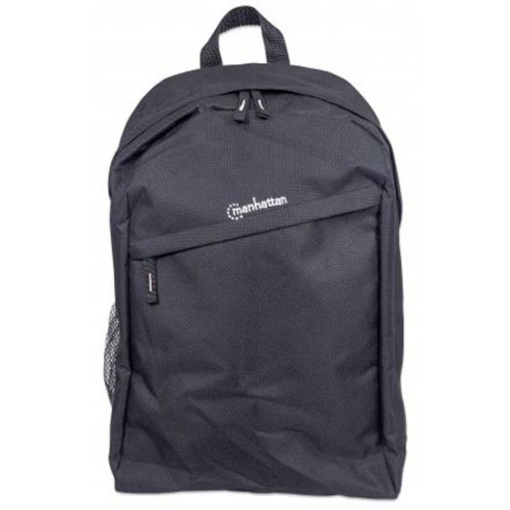 MANHATTAN Laptoprucksack Knappack Notebookrucksack, Notebook bis 15,6" sehr leicht Schwarz
