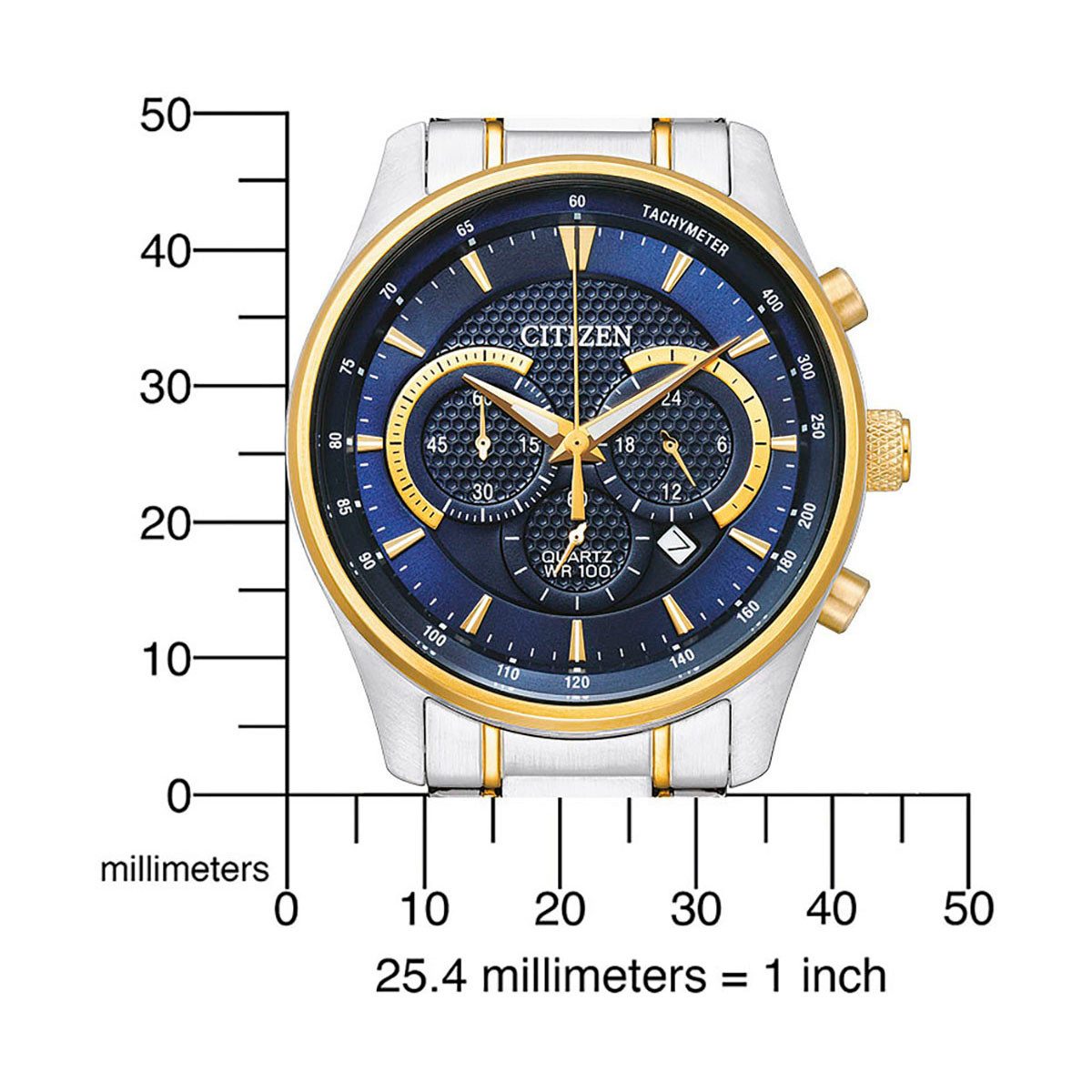 Citizen Chronograph AN8194-51L, Armbanduhr, Quarzuhr, Herrenuhr, Edelstahlarmband