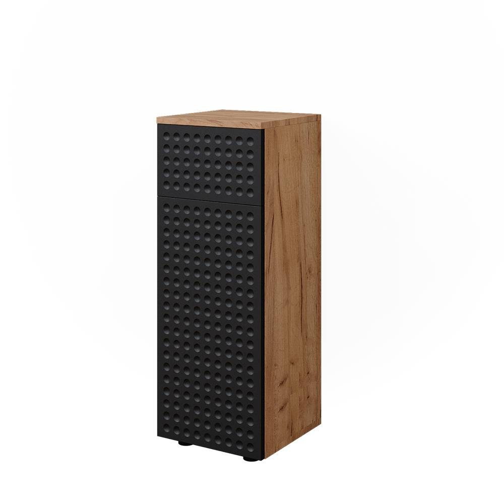 Vicco Midischrank Irma, Goldkraft Eiche/Anthrazit, 30 x 81 cm mit 1 Schublade, 2 Fäc... (1-St)