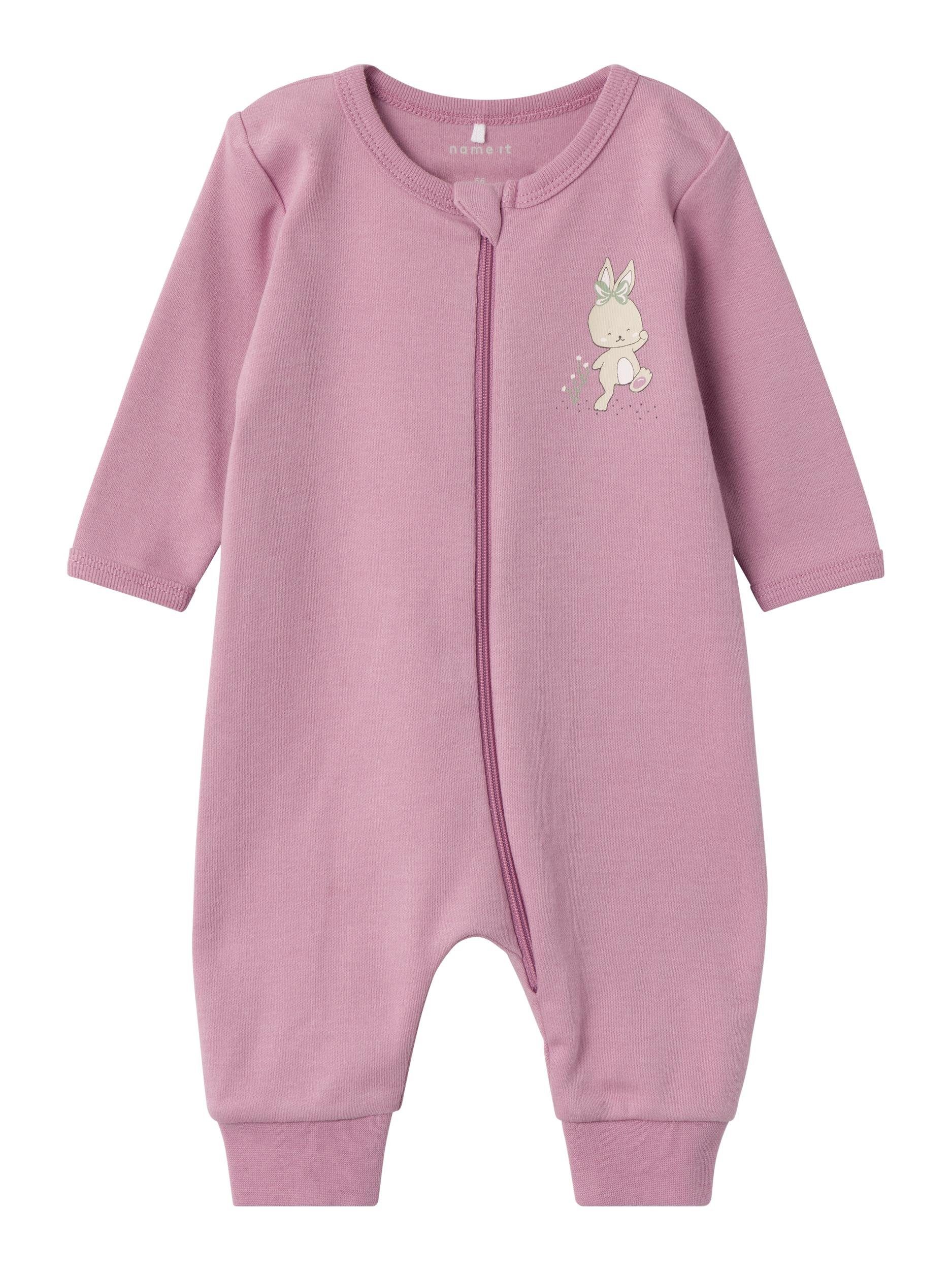 Name It NOOS RABBIT NBFNIGHTSUIT Schlafanzug ORCHID ZIP HAZE