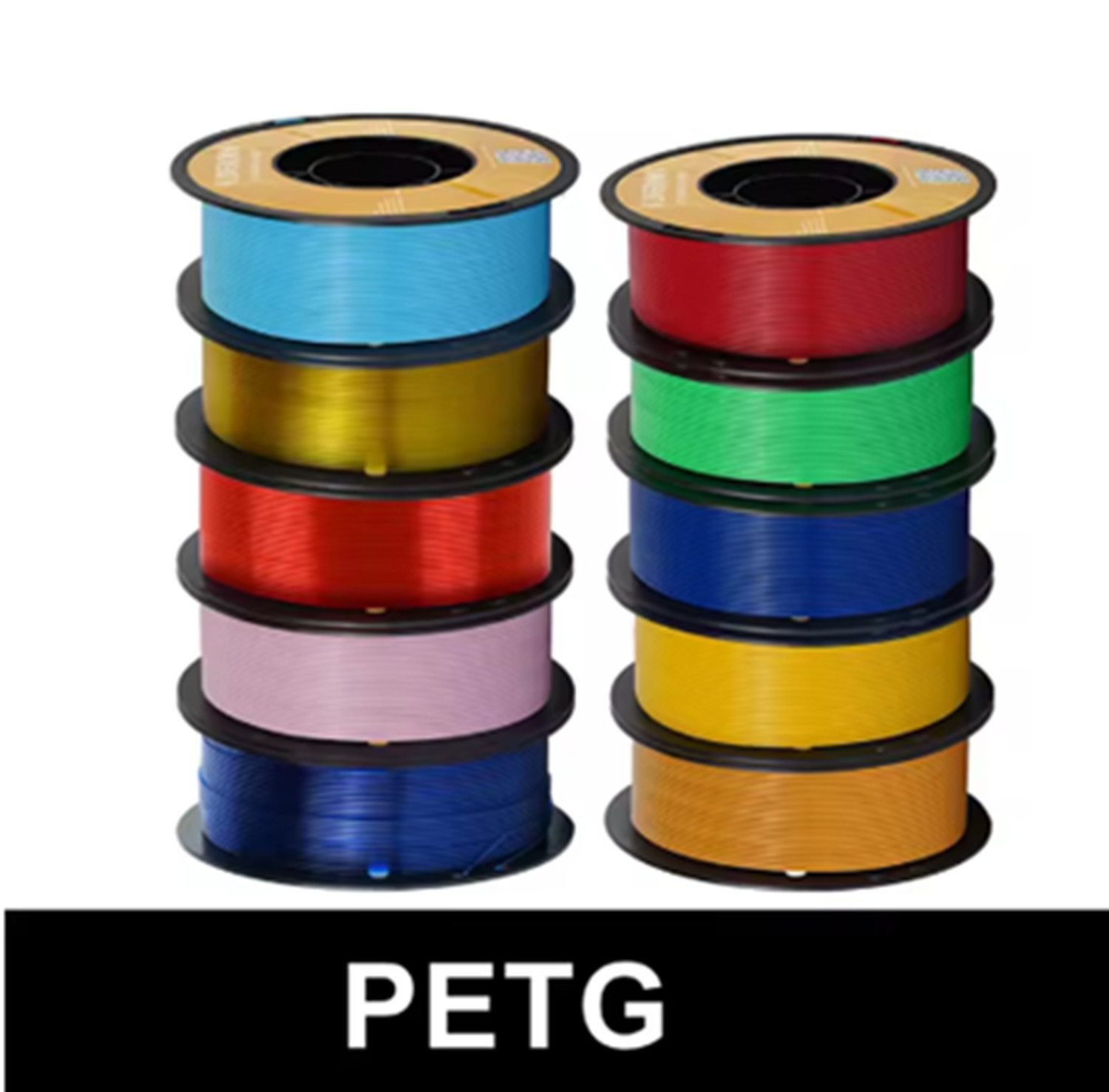 KINGROON Filament 3D Drucker PETG Filament 1,75mm 10KG Set 10 Farben, Hohe Maßgenauigkeit & Zähigkeit 3D-Druckmaterialien