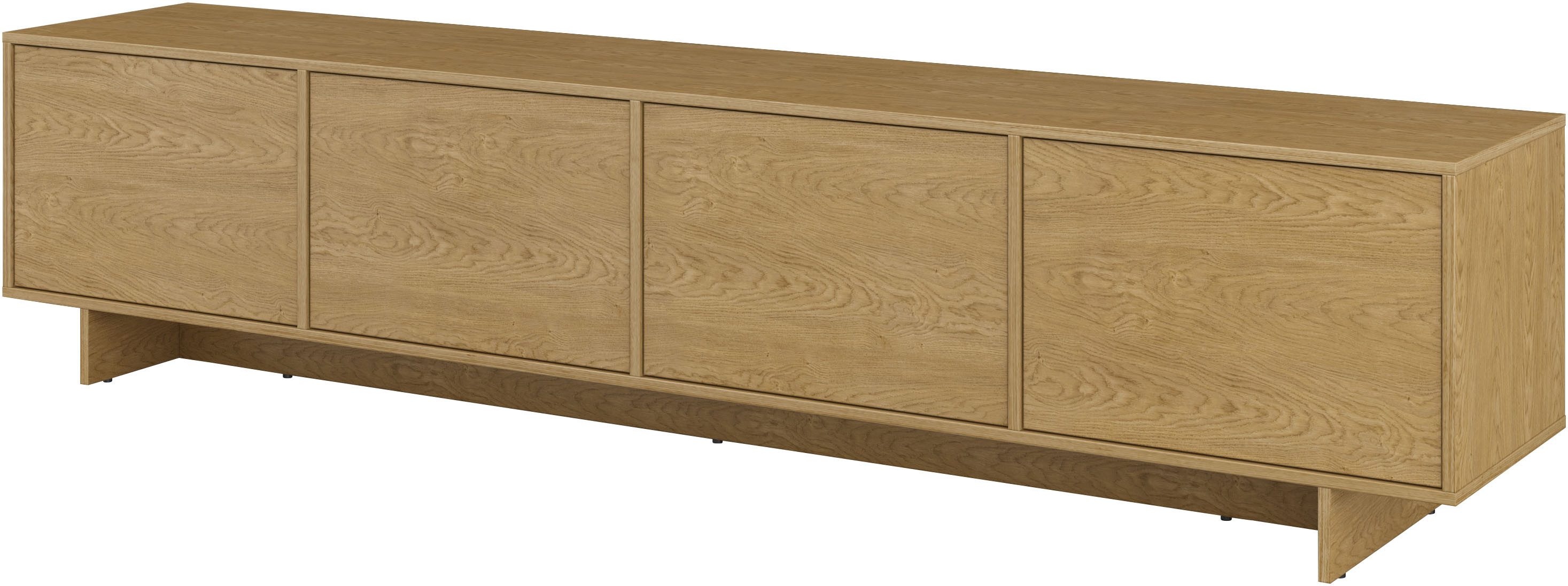 OTTO home Lowboard Tatami, Modernes griffloses TV-Board, Breit 220,50cm, TV-Schrank, TV-Schrank, TV-Board mit viel Stauraum, push-to-open-Funktion