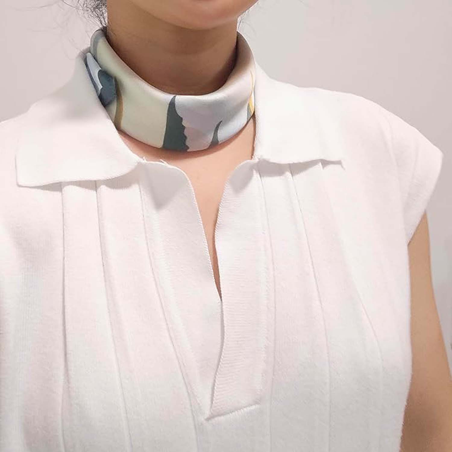 Zaewry Seidentuch Stirnband Quadratischer Haar-Bandanas-Schal für Damen – Bild 5 von 5