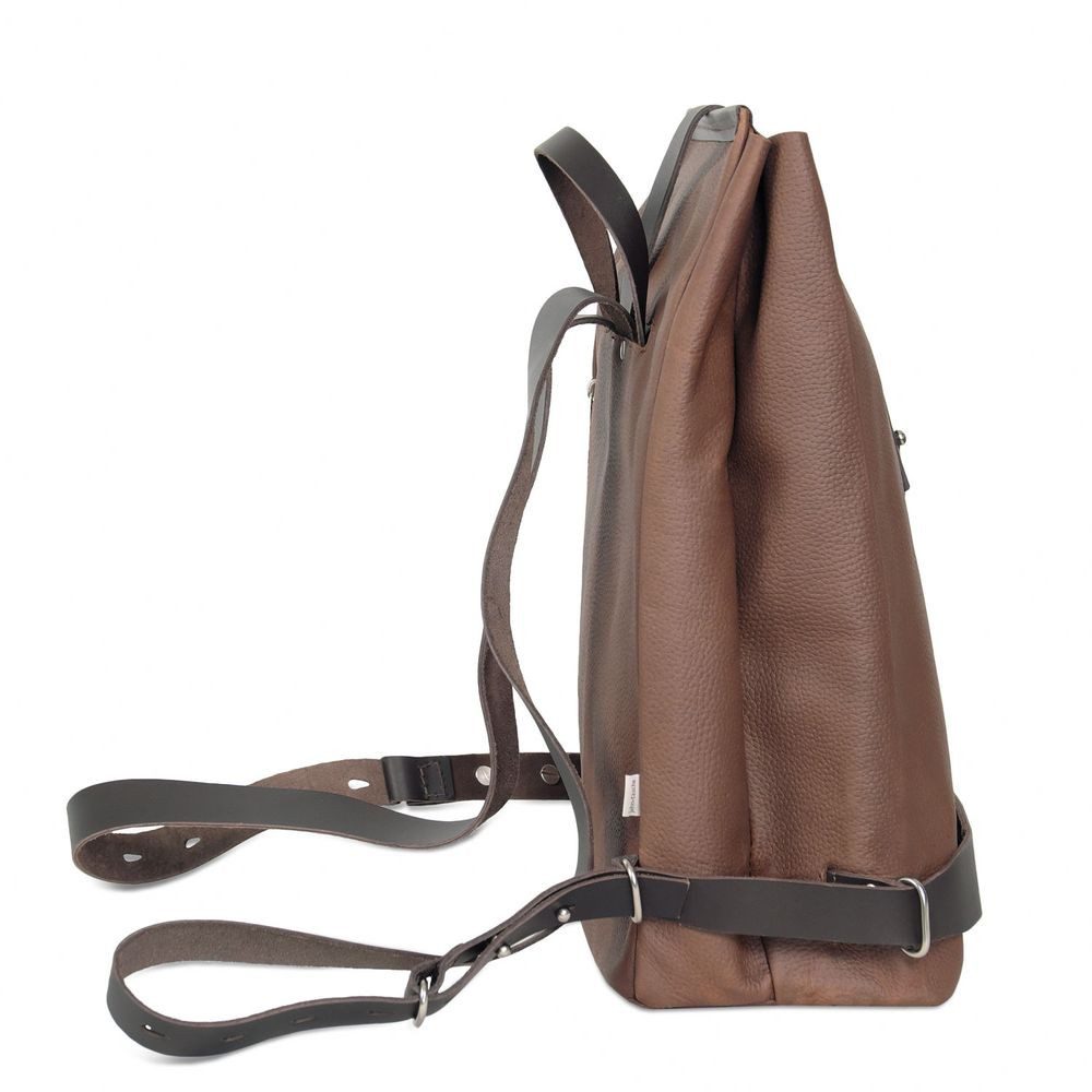 Jahn-Tasche Schulrucksack Lederrucksack Lehrer-Rucksack XL Büffelleder Braun, Jahn-Tasche