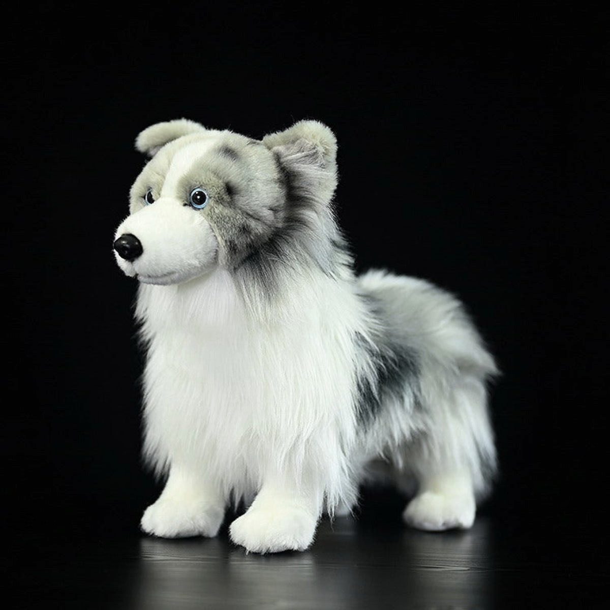 Tinisu Plüschfigur Border Collie Kuscheltier 29 cm – Realistisches Plüschtier Hund Stofft