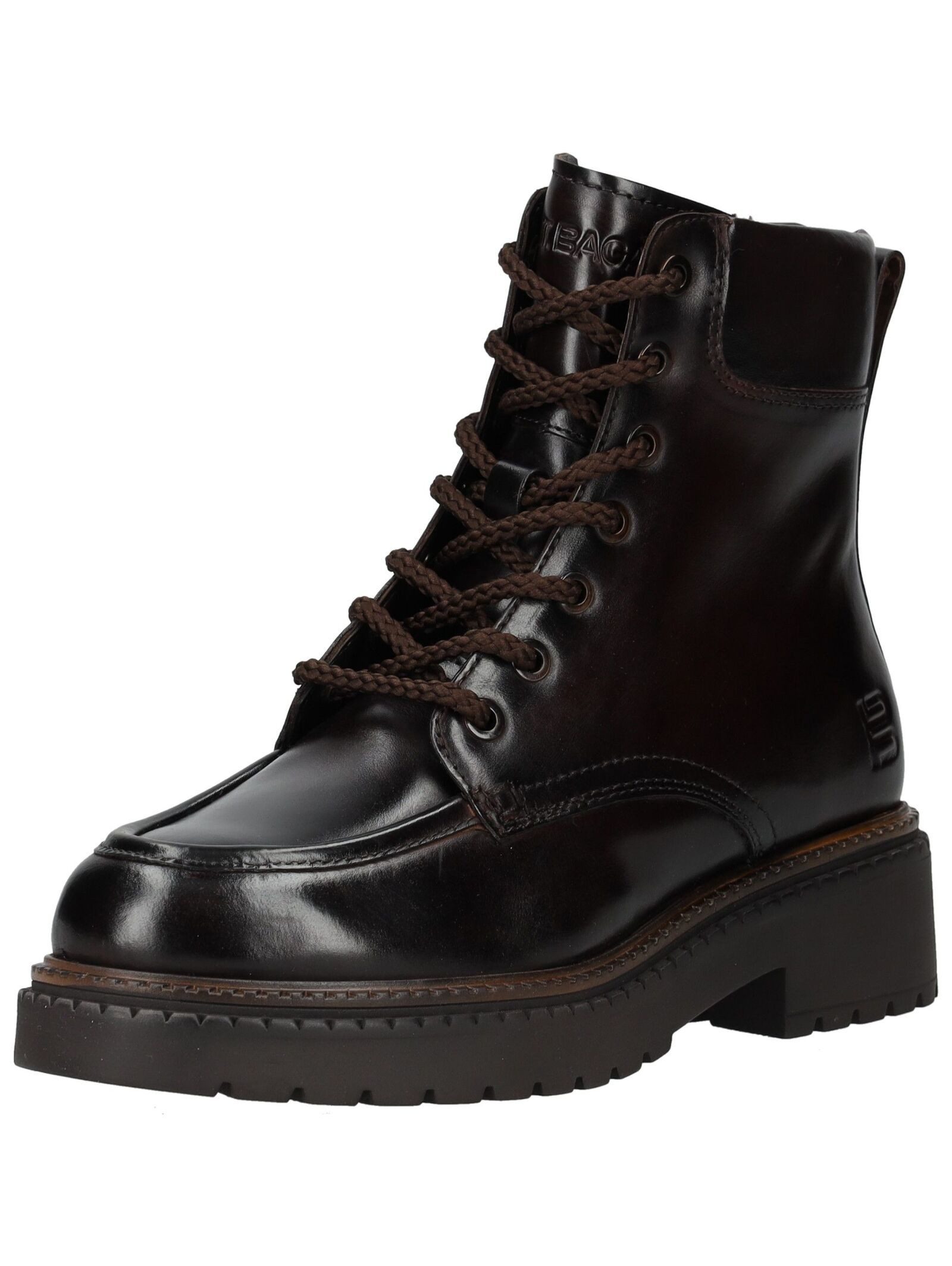 Stiefelette Lederimitat . Schnürstiefelette