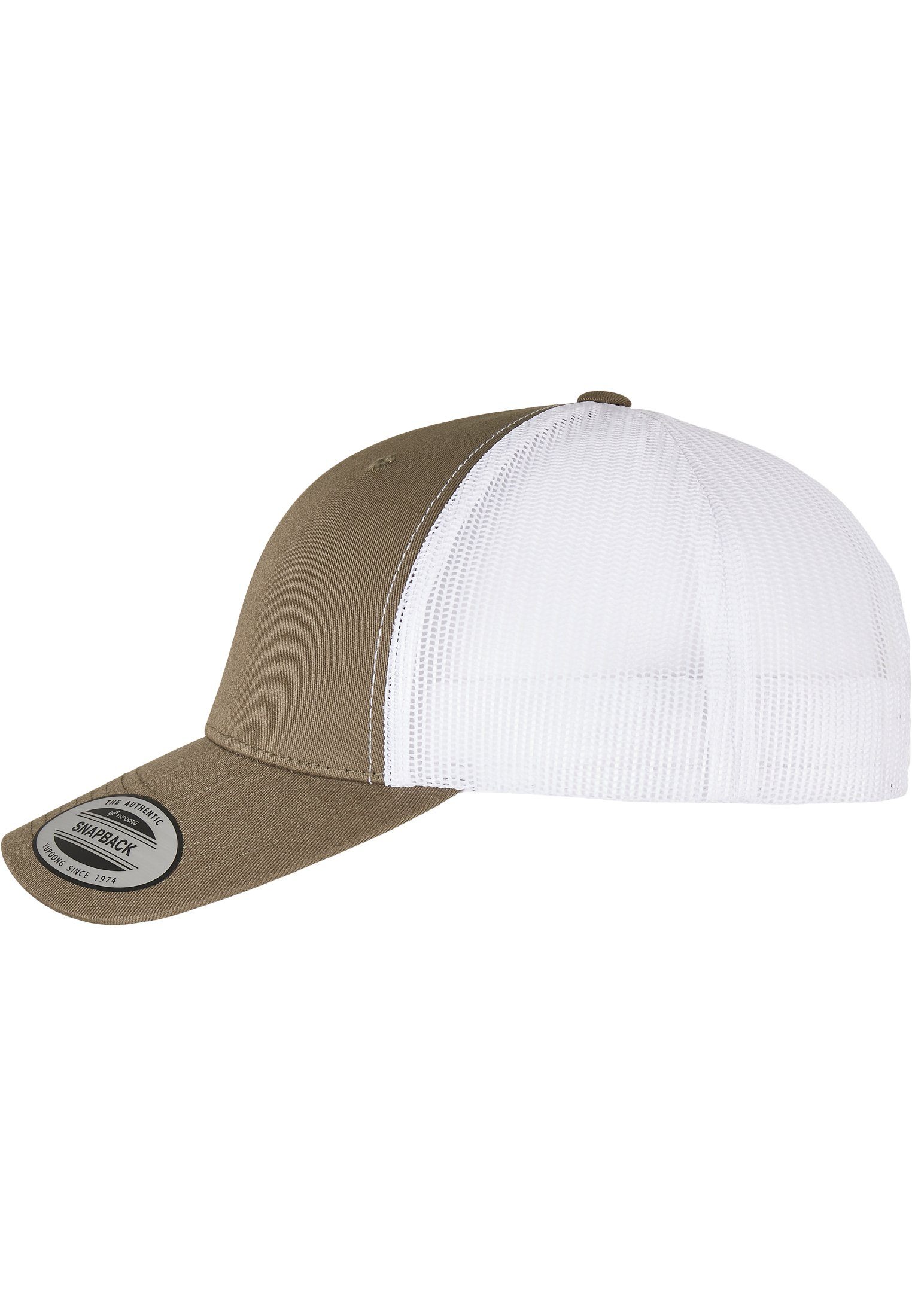 Flexfit Caps YP RECYCLED RETRO CLASSICS 2-TONE olive/white Cap TRUCKER Flex CAP