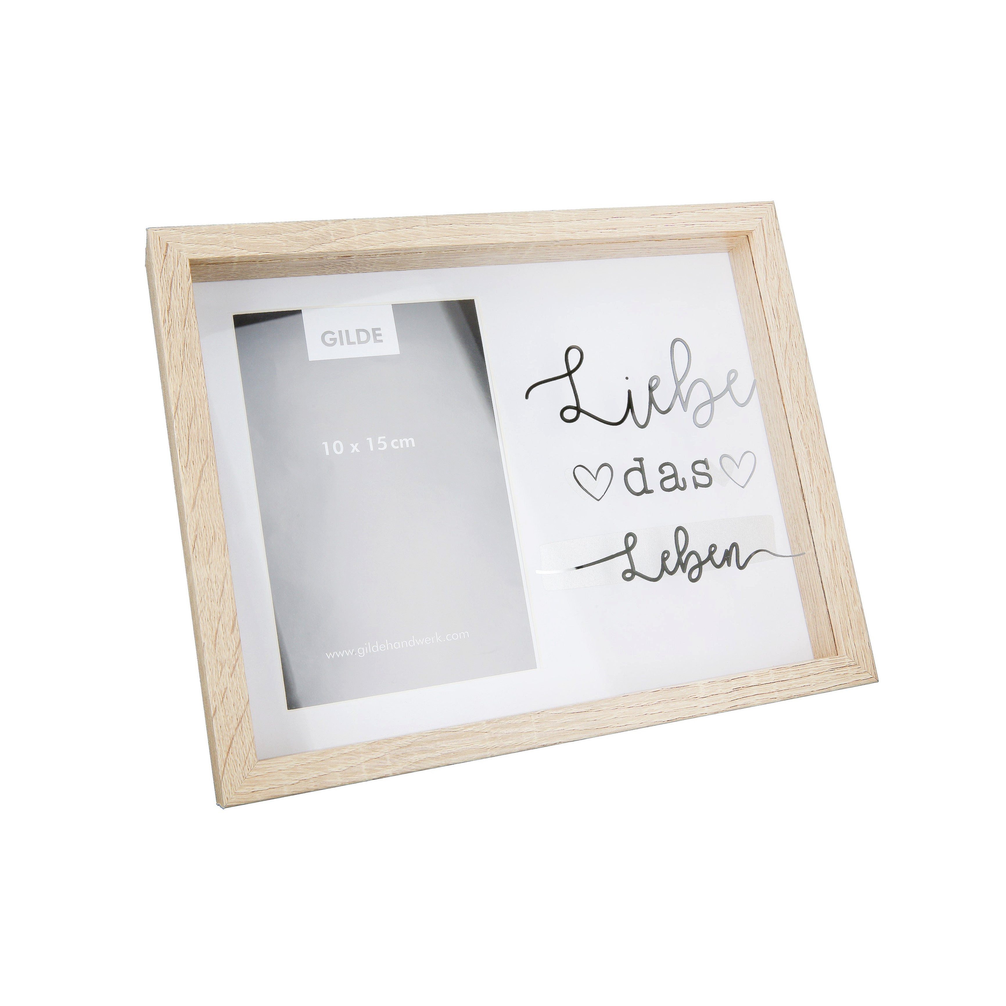 GILDE Bilderrahmen Fotorahmen 10 x 15 Liebe das Leben Bilderrahmen von Gilde - exklusiver