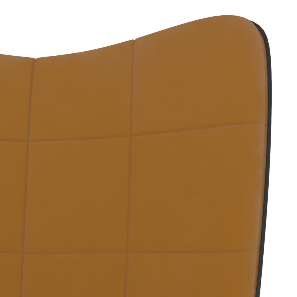 Braun furnicato Relaxsessel und Samt Hocker Sessel PVC mit