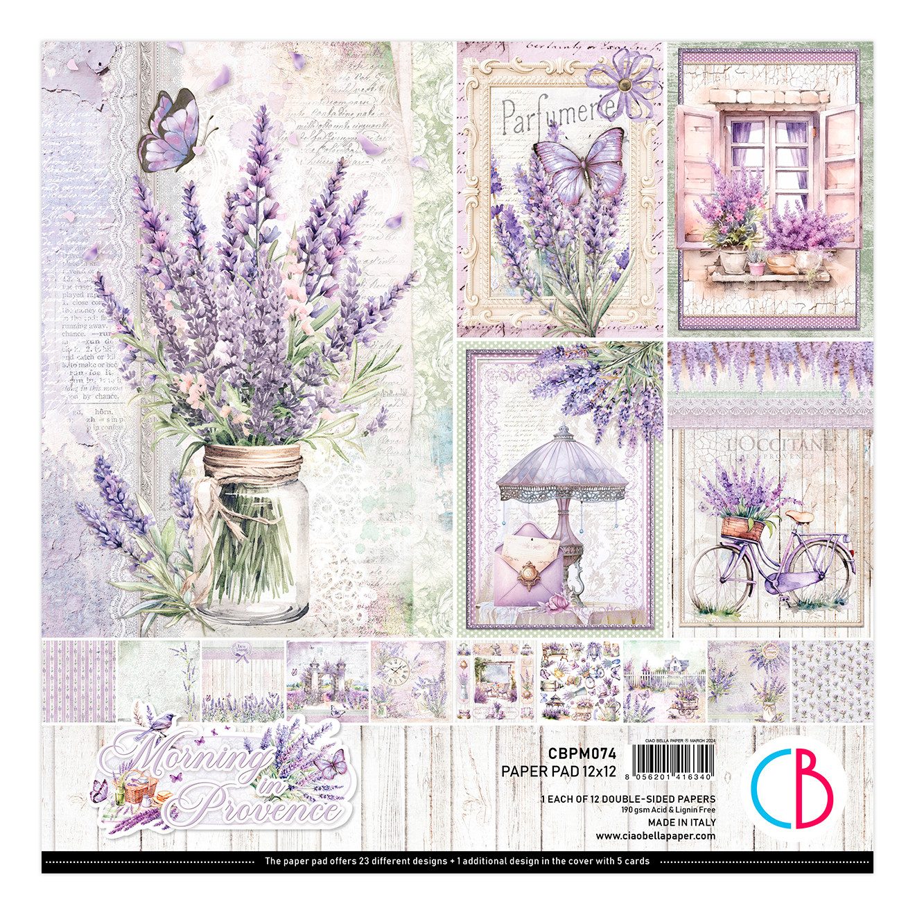 Motivpapier Scrapbook-Papier Morning in Provence