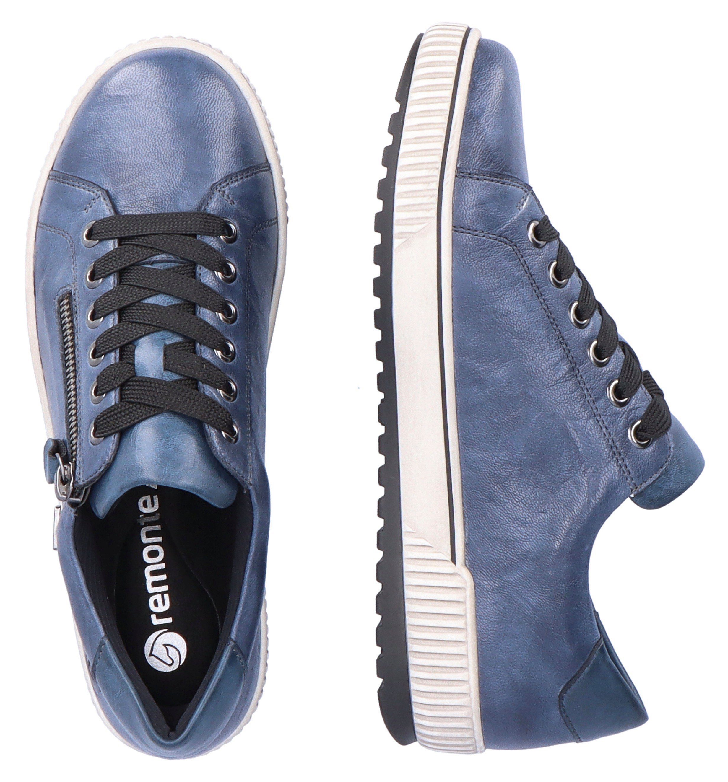Remonte mit Sneaker Außenreißverschluss dunkelblau praktischem
