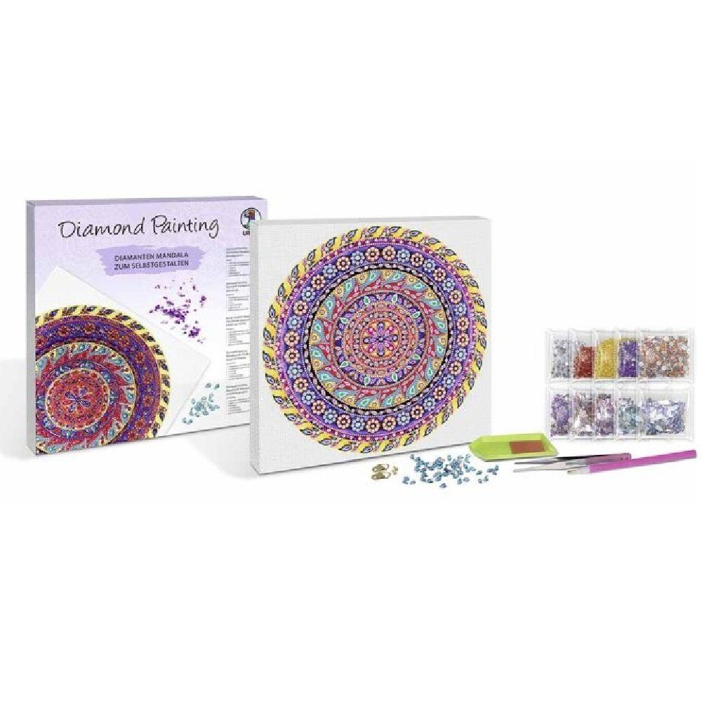 URSUS Kreativset Diamond Painting Mandala zum selbstgestalten, (Diamanten-Mandala, mit allem notwendigen Zubehör)