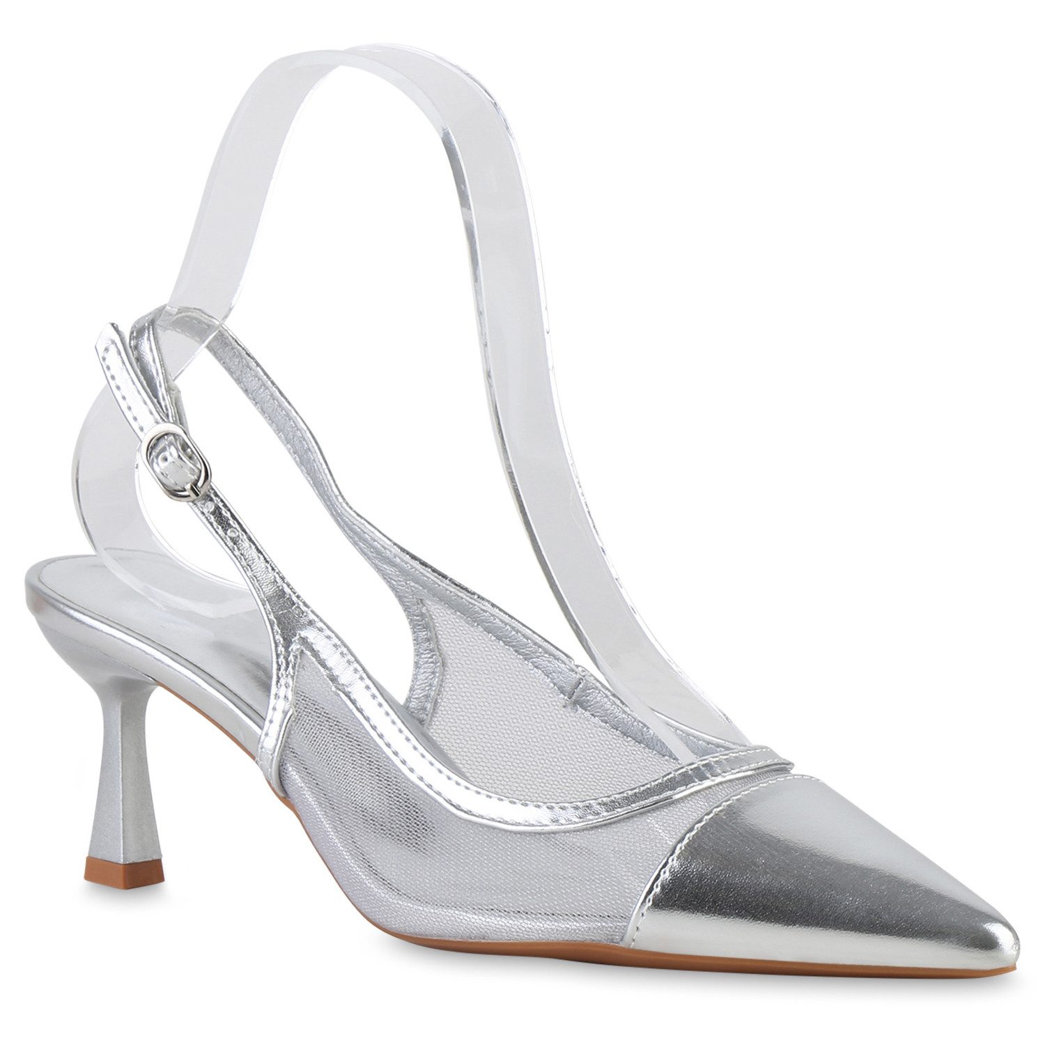 VAN HILL 841533 Slingpumps Damen Slingpumps Pumps Spitze Stiletto Absatzsch günstig online kaufen