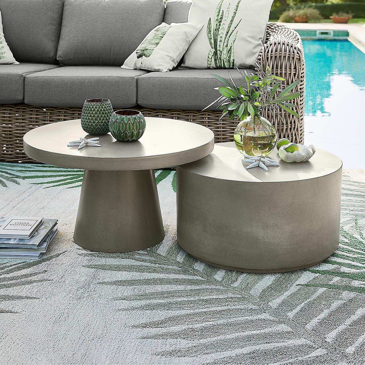 Mirabeau Gartentisch modernes 2er Couchtisch-Set Divertente günstig online kaufen