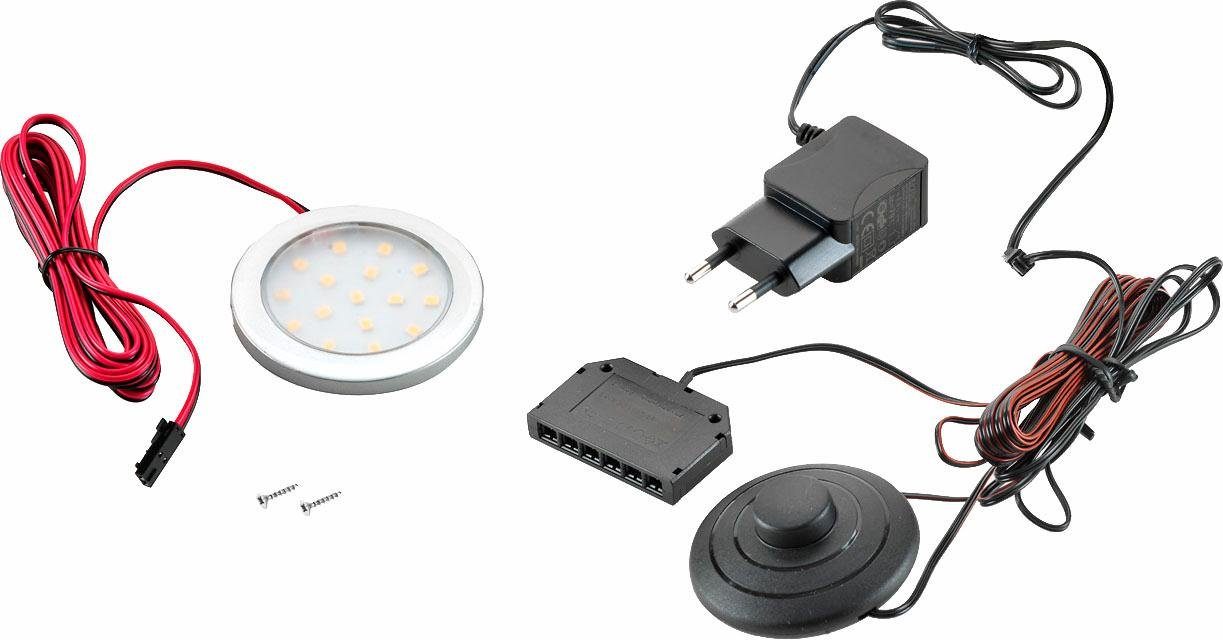 LED Unterbauleuchte LED Spot, LED fest integriert, Warmweiß, 1er- 2er und  3er Set | Glaskantenbeleuchtung