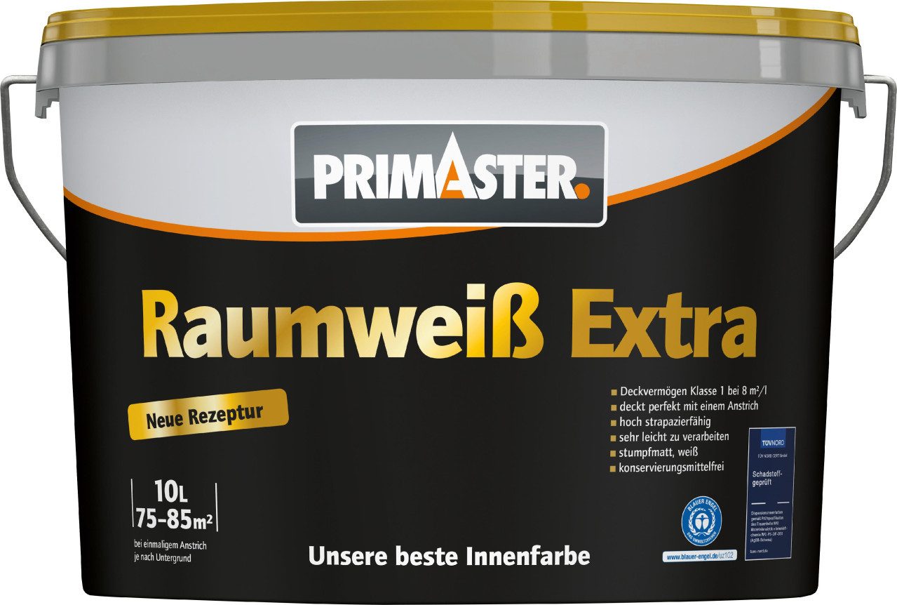 Primaster Wandfarbe Primaster Raumweiß Extra Wandfarbe matt weiß