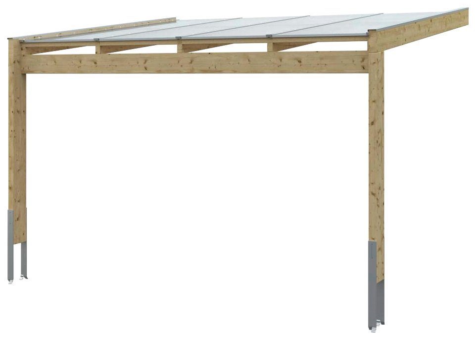 Skanholz Terrassendach Novara, BxT: 450x359 cm, Bedachung Doppelstegplatten, BxT: 450x359 cm