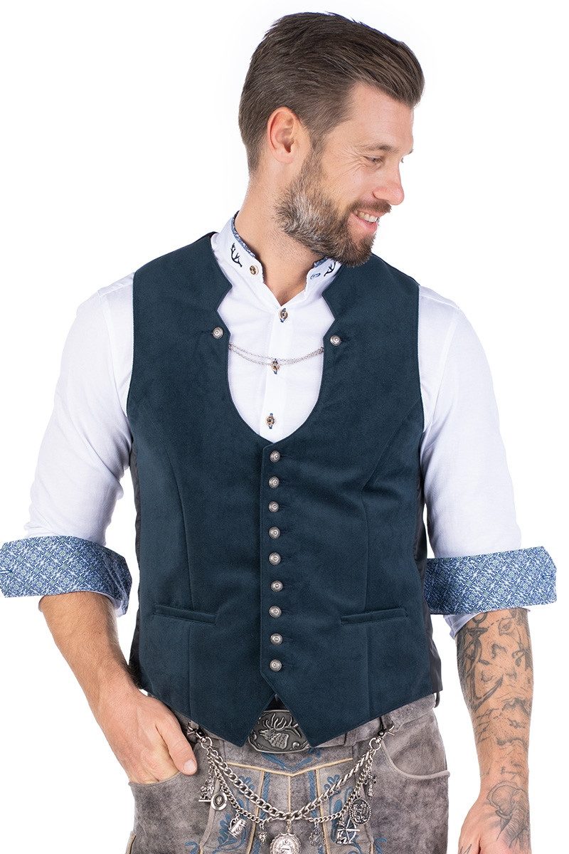 Orbis Textil GmbH & Co. KG Trachtenweste Samtweste - THOMAS - marine