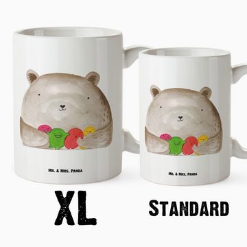 Mr. & Mrs. Panda Tasse Bär Gefühl - Weiß - Geschenk, Verrückt, Teddybär, Teddy, XL Becher, W, XL Tasse Keramik, Spülmaschinenfest