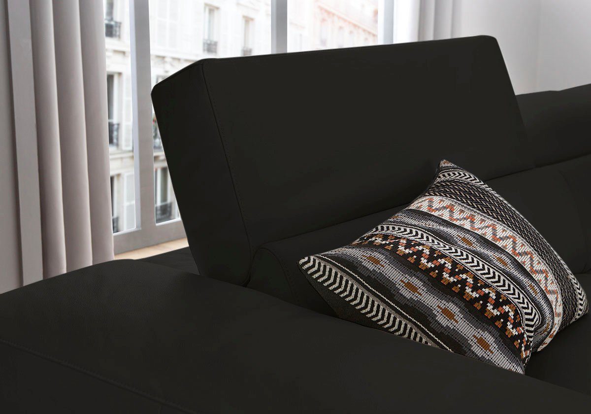 W.SCHILLIG Ecksofa piedroo, Designsofa mit tollem Sitzkomfort, bequem und elegant, L-Form, Kopfteilverstellung, wahlweise mit Sitztiefenverstellung, Breite 343cm