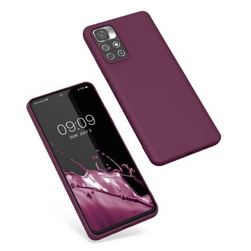 kwmobile Handyhülle Hülle für Xiaomi Redmi Note 11S 5G / Poco M4 Pro 5G, Hülle Silikon - Soft Handyhülle - Handy Case Cover - Bordeaux Violett