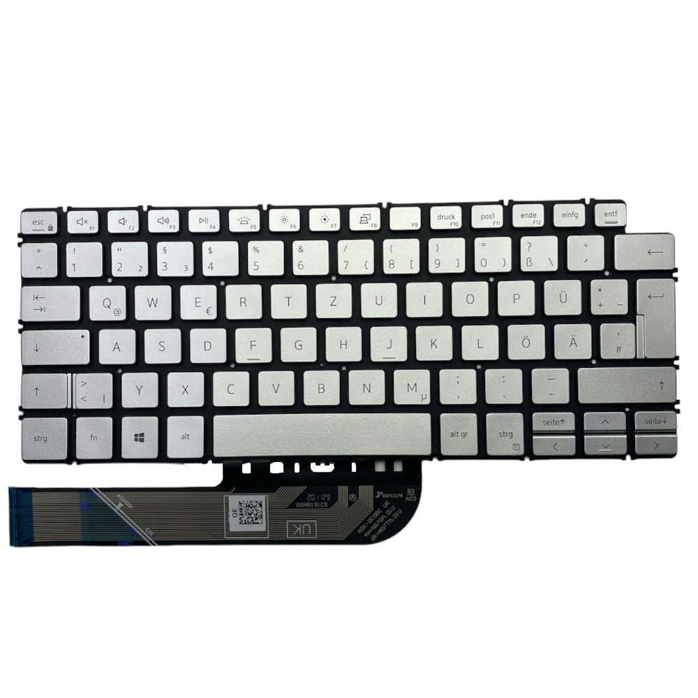 Trade-Shop Ersatz passend für Dell Vostro 13-7391 7491 14-3400 3401 3402 3405 Tastatur (Tasten: Deutsch, QWERTZ / Farbe: Silber / mit Hintergrundbeleuchtung)