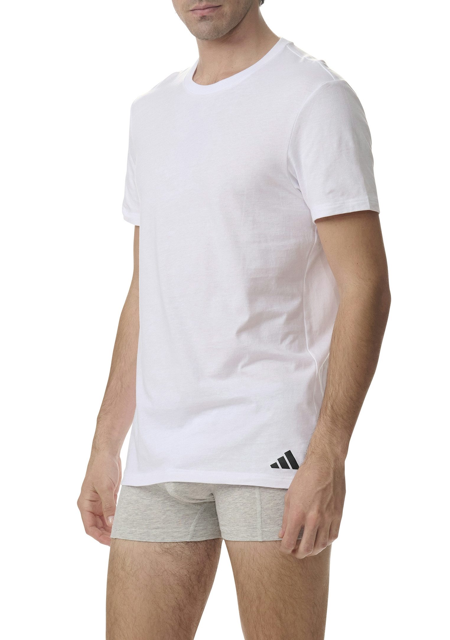 adidas Sportswear T-Shirt Active Core Cotton (3er Pack) Lockere Passform, Rundhals-Ausschnitt, Kurzarm