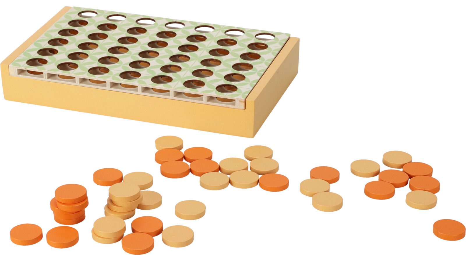 Koopman Spiel Holzspiel Familienspiel Reisespiel 24x15 cm Bunt Vier in einer Reihe, Strategiespiel, Holzspiel, Klassiker, Vier in einer Reihe, Reisespiel, Spiel