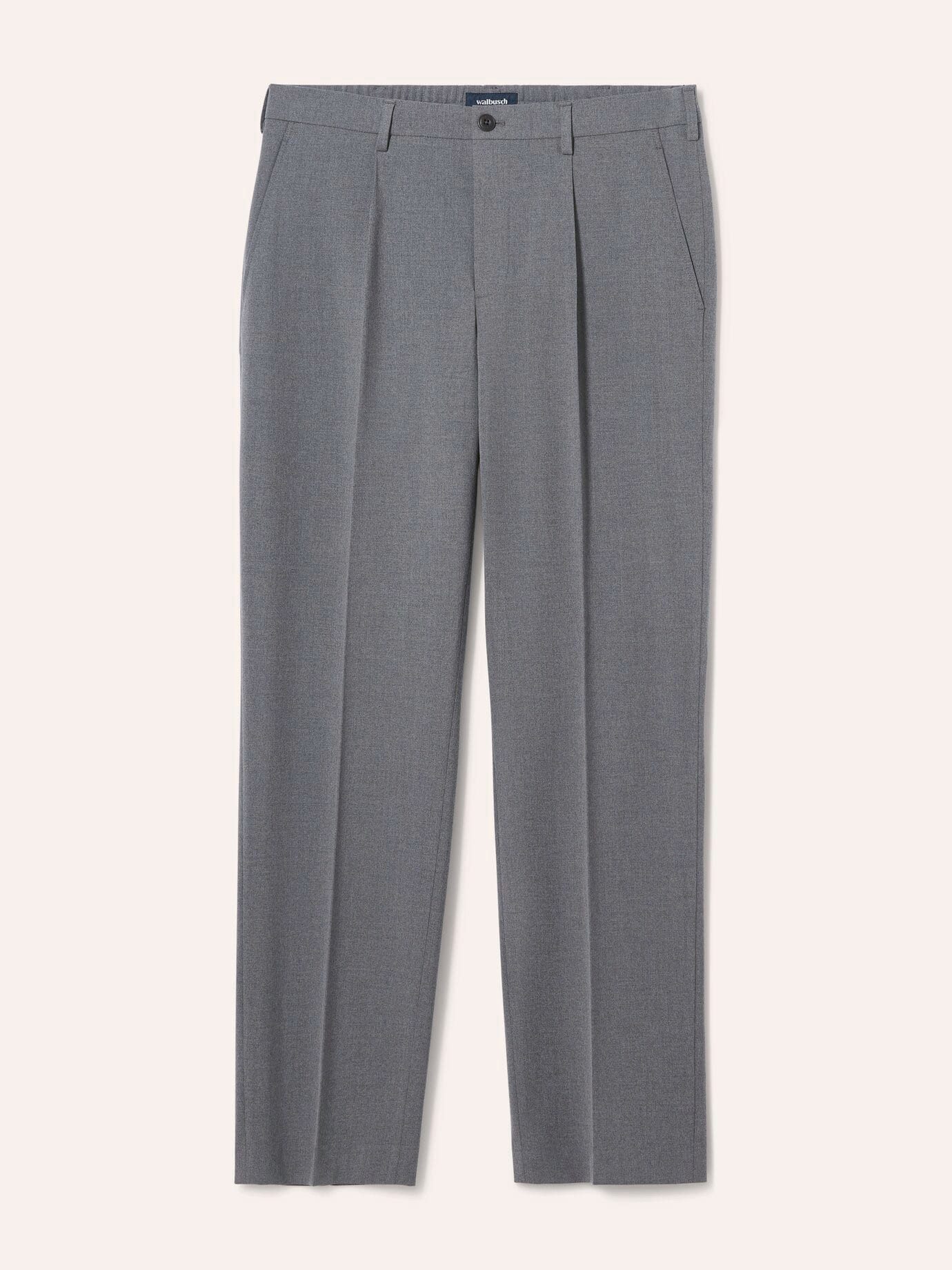 Walbusch Bundfaltenhose Herren Bügelfreie Hose mit Bundfalte Comfort Fit Knitterfrei, bi‑elastisch mit dehnbarem Comfort‑Bund, Steinnussknöpfe