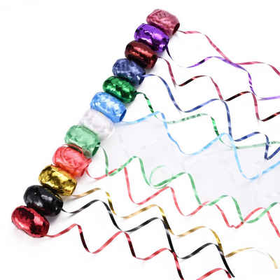 Bastelfreund® Geschenkband 18x Geschenkband Ringelband Set 18 verschiedene Farben je 20 m, 18 verschiede Farben
