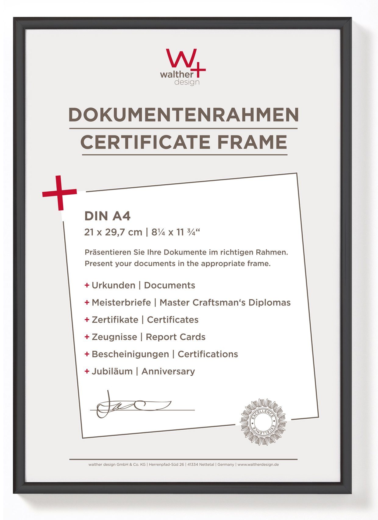 Walther Design Bilderrahmen New Lifestyle Kunststoffrahmen DIN- und Posterformate