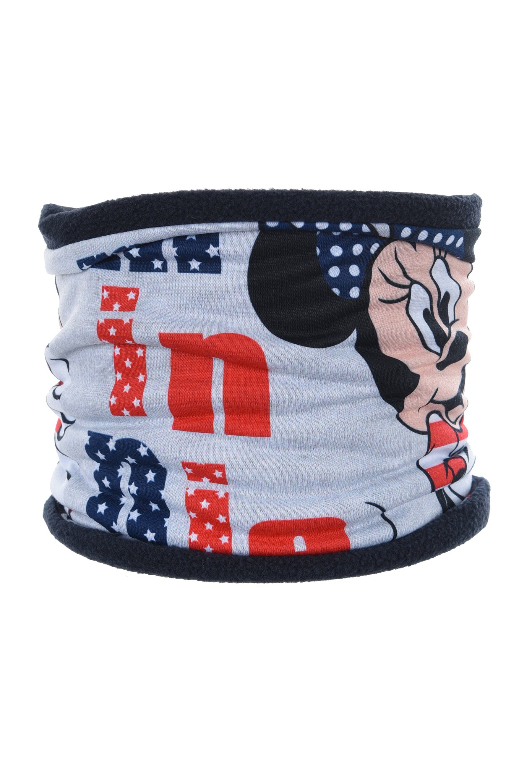 Disney Minnie Mouse Loop Kinder Mädchen Winter-Schal Schlauch-Schal, Mini Maus Grau