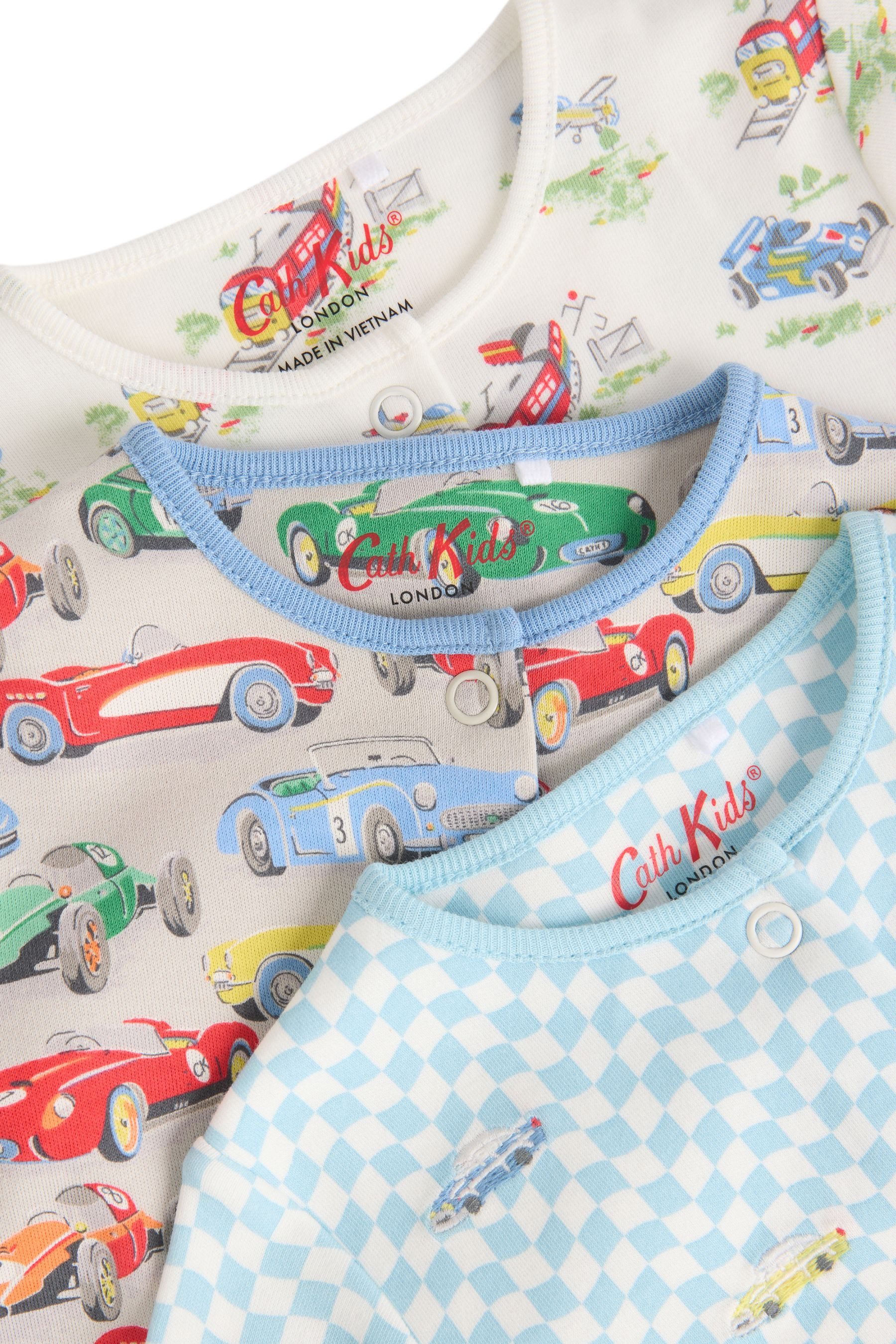 Next Schlafoverall Cath Kidston Baby-Baumwollschlafanzüge, 3er-Pack (3-tlg)