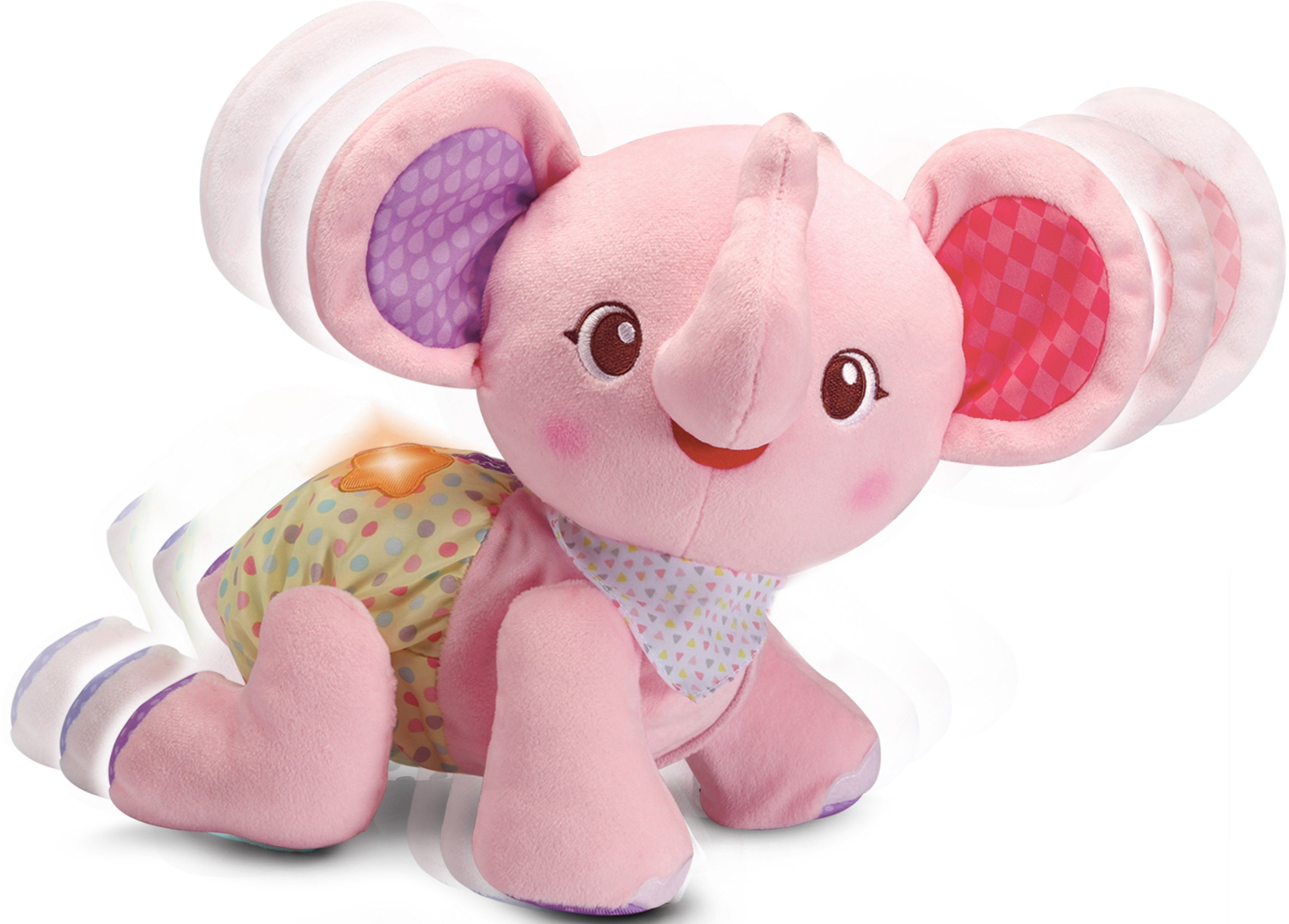 Vtech® Kuscheltier VTechBaby, Krabbel mit mir Elefant, pink