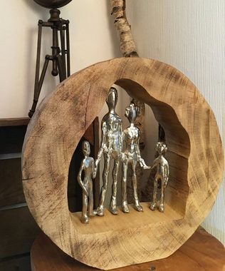 Moritz Skulptur Skulptur Familien Zusammenhalt 29x28x7cm, Dekoobjekt Holz, Tischdeko, Fensterdeko, Wanddeko, Holzdeko