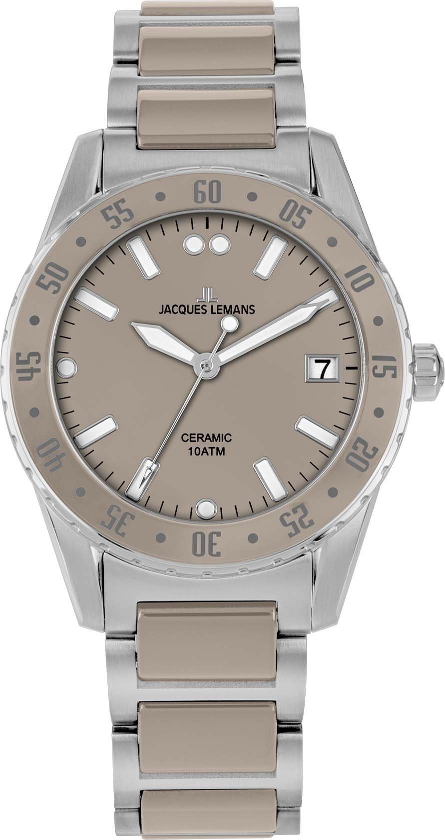 Jacques Lemans Keramikuhr Liverpool, 42-12K taupe