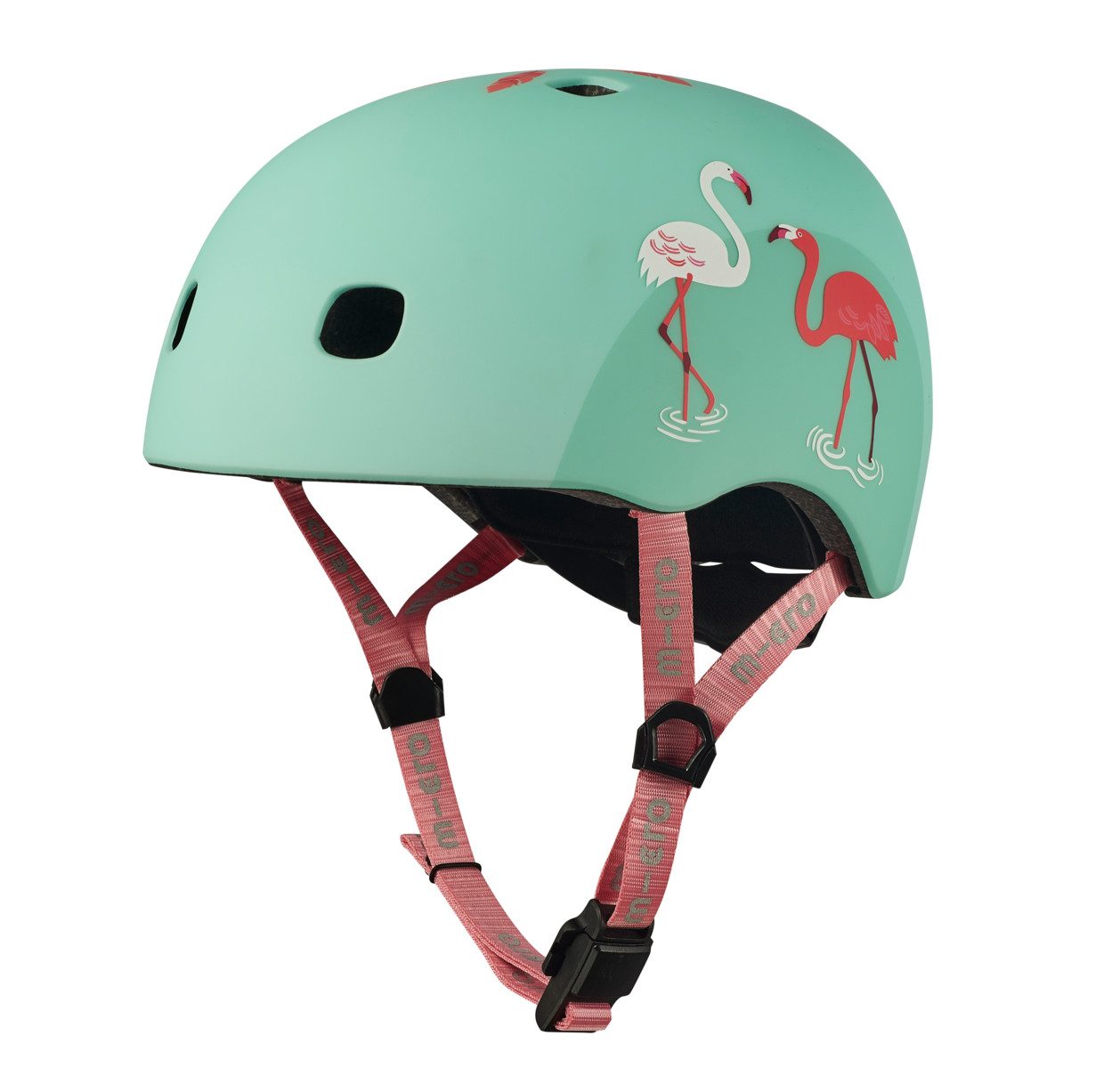 Micro Kinderfahrradhelm micro Helm Flamingo