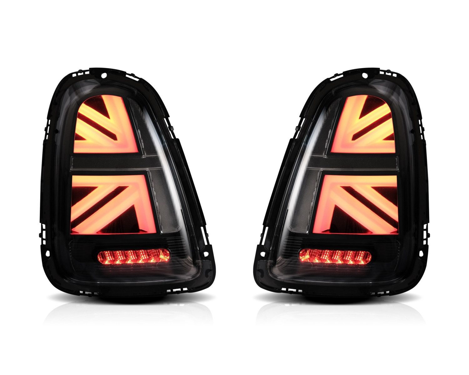 LLCTOOLS Rückleuchte Hell leuchtende LED Rückleuchte mit E passend für Mini Cooper, R56 R57 R58 R59 2007-2013, Rücklicht, Bremslicht, Nebelschlussleuchte, Blinklicht und Rückfahrlicht, LED fest integriert, LED, Dynamischer Blinker, Hochwertiges LED Rücklicht Auto mit Bremsfunktion
