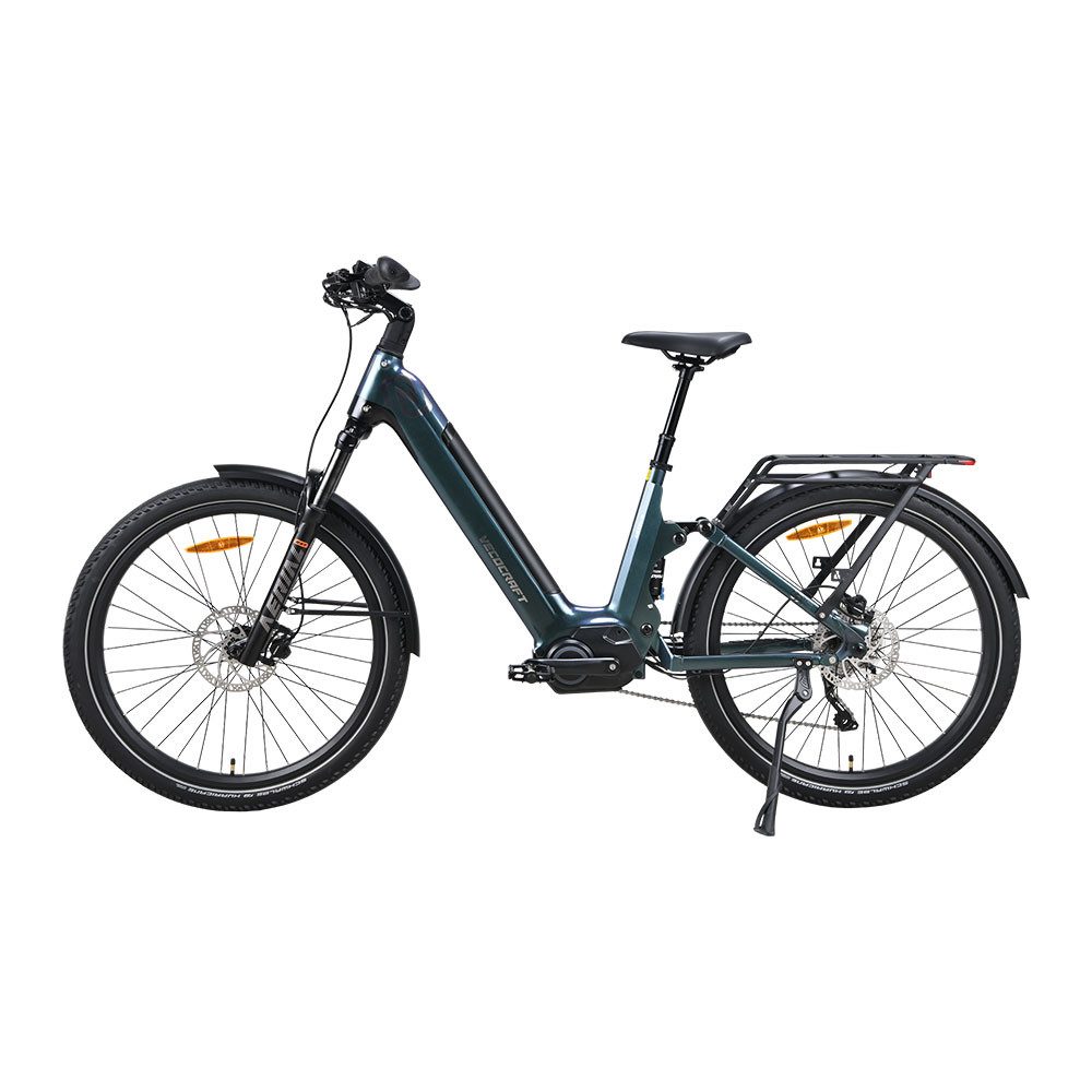 VECOCRAFT E-Bike Trekkingrad 27.5’’ SUV 48V 12.8Ah bis zu 120KM Elektrofahrrad ARTEMIS, 10 Gang Shimano, Mittelmotor, 614,4 Wh, Elektrofahrrad für Damen u. Herren,Pedelec E-Citybike