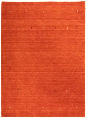 Wollteppich Gabbeh - Loribaft Softy - 243 x 171 cm - dunkelrot, morgenland, rechteckig, Höhe: 12 mm, Wohnzimmer, Einzelstück