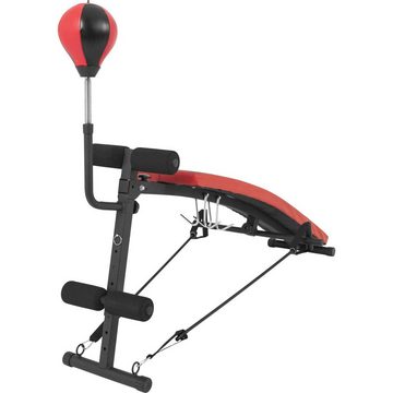 GORILLA SPORTS Bauchmuskelmaschine Sit Up Bank Multifunktion, 7-Fach Verstellbar, Klappbar, Punchingball