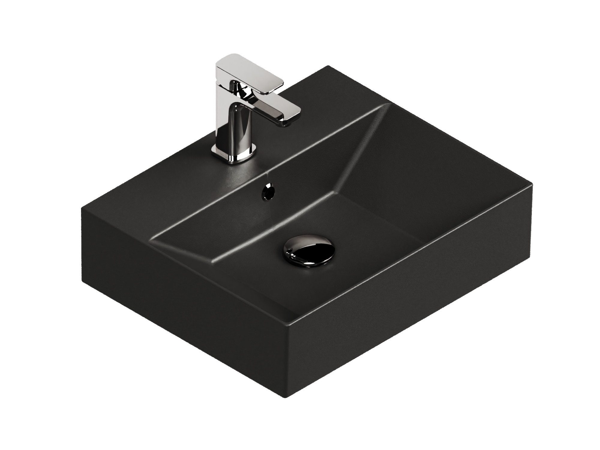 Aqua Bagno Aufsatzwaschbecken Waschtisch, 50cm, matt günstig online kaufen