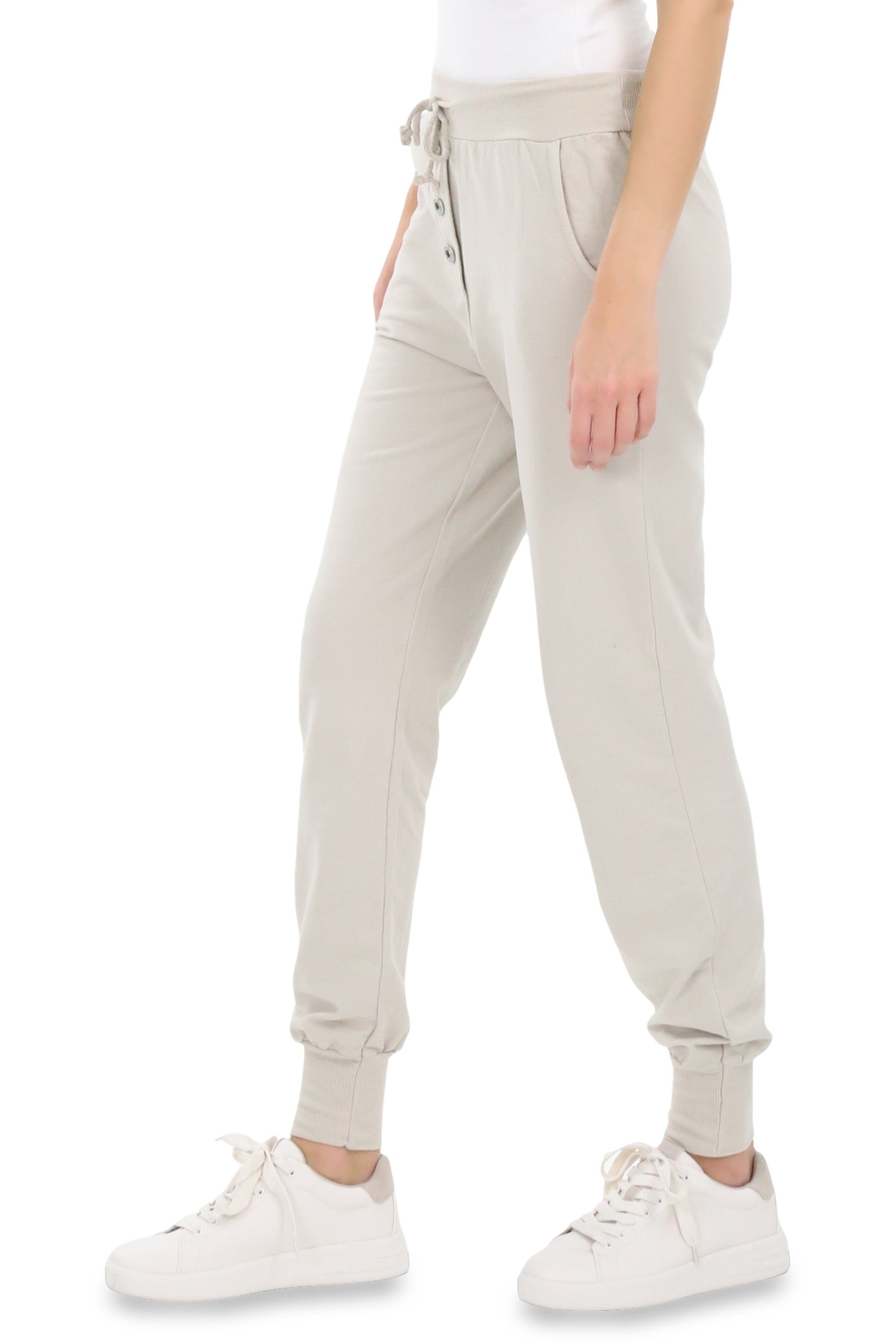 malito more than fashion Sweathose malito Damen Jogginghose im Classic Look, Sporthose in Unifarben, Jogging Hose Skinny Fit